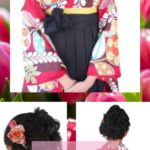 小学校卒業式袴お仕度サイドアップarrangehair