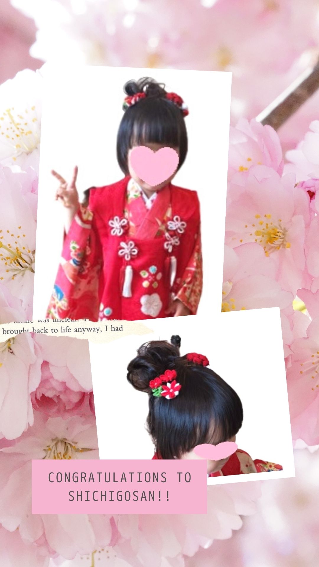 春の七五三3歳女の子