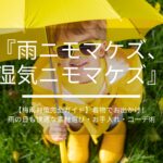 【梅雨対策完全ガイド】着物でお出かけ！雨の日も快適な素材選び・お手入れ・コーデ術